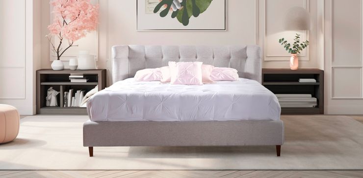 Cama King Size Stella Plus Beige