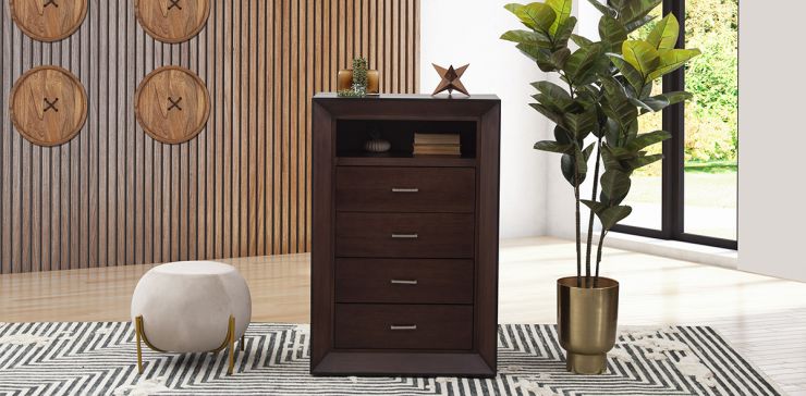 Cómoda Romina Café Oscuro