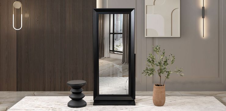 Espejo Chicago Negro