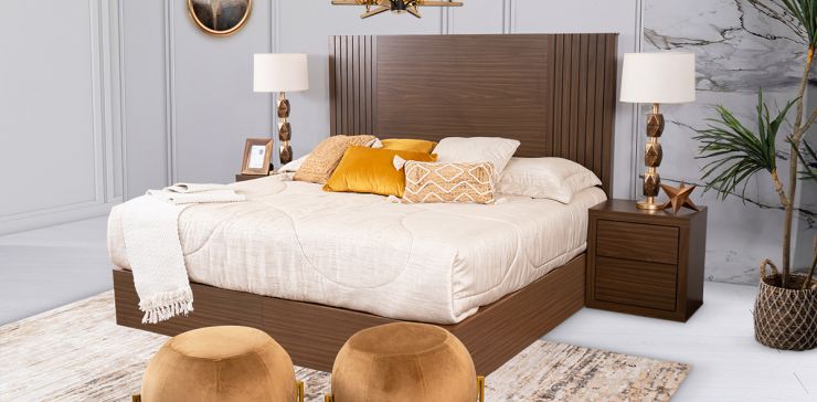 Recámara King Size Beluga Café 3 Piezas