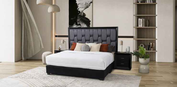 Recámara King Size Chicago Gris