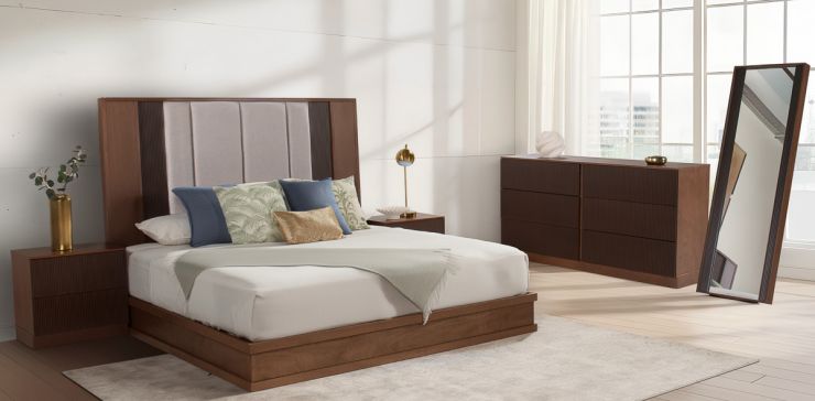 Recámara King Size Nexus Café 5 Piezas