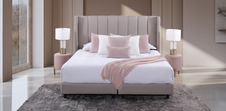 Cama King Size Sander Beige