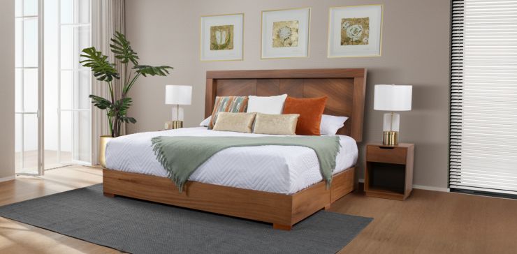 Recámara King Size Sicilia Café 3 Piezas