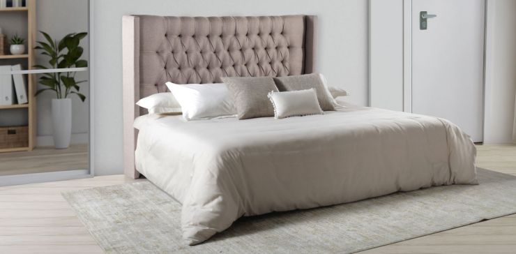 Cama King Size Valeria Beige