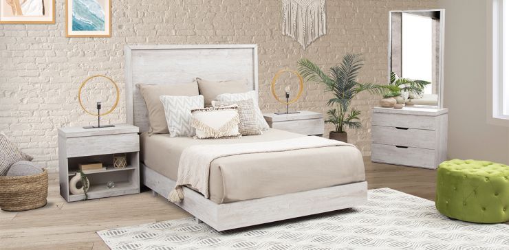 Recámara Matrimonial Haití Blanco 5 Piezas