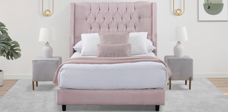 Cama Matrimonial Valeria Rosa