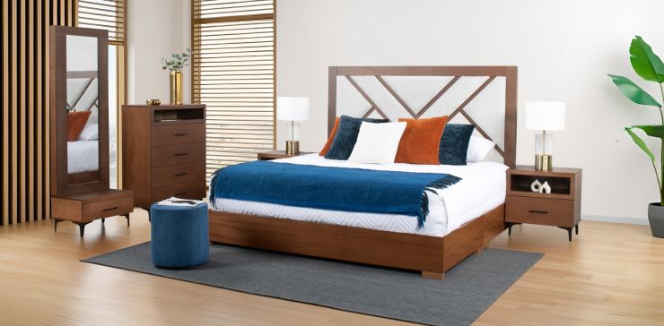 Recámara King Size Rocella Café 5 Piezas