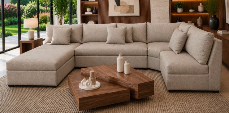 Sala Modular Alize HS Beige 4 Piezas
