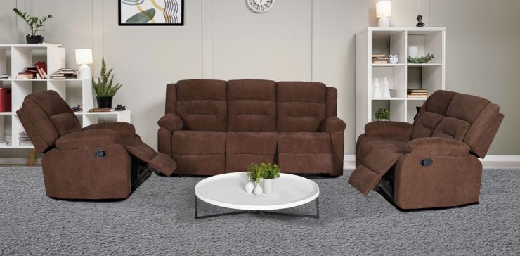 Sala con Reclinables Kaipu Café 3 Piezas