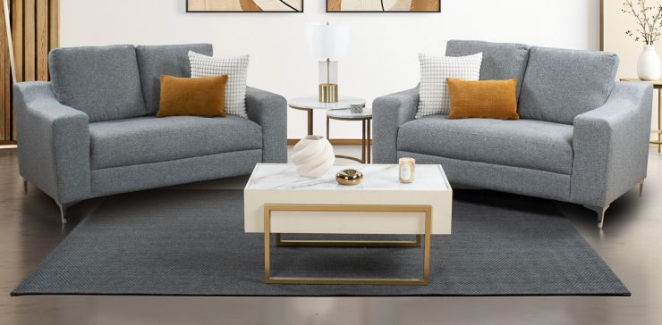 Sala de Dos Sofás 2 Plazas Marruecos New Gris