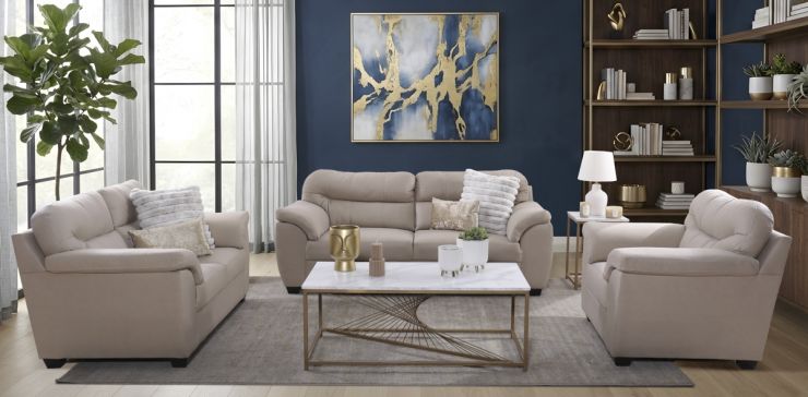 Sala Mila Beige 3 Piezas