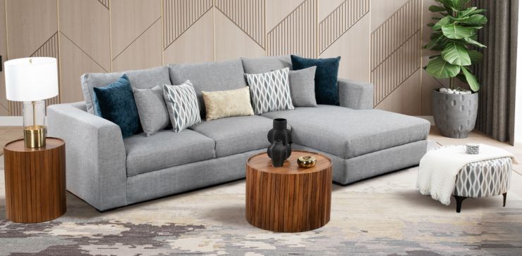 Sala Modular Derecha Salinger Gris Oxford