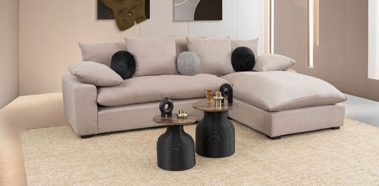 Sala en L Derecha Cloud Beige