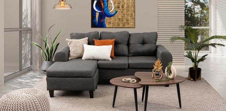 Sala en L Capital Gris