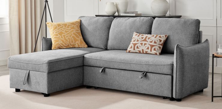 Sala en L Oliver Gris