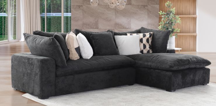 Sala en L Derecha Landon Negro