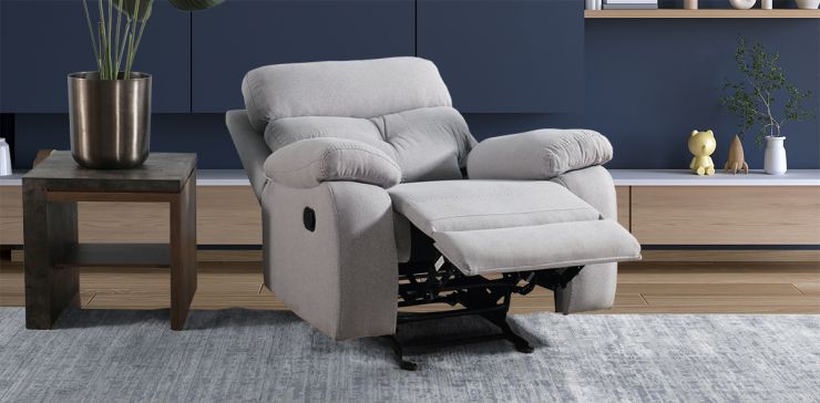 Sillón Reclinable con Mecedora Toronto Gris
