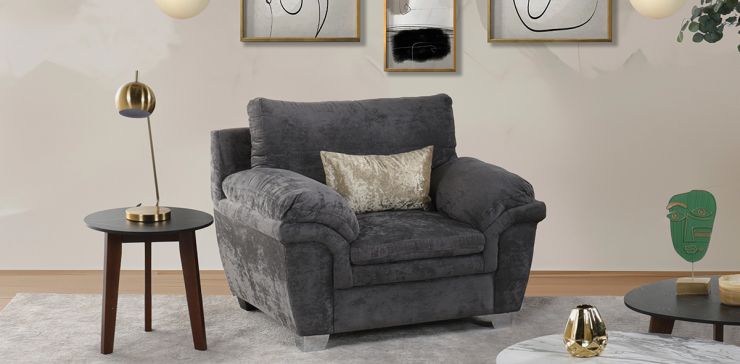 Sillón de Microfibra Tennessee Gris