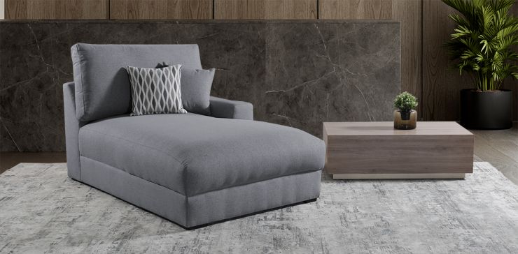 Sillón Largo Brazo Derecho Amira New Gris