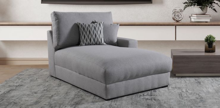 Sillón Largo Brazo Derecho Amira New Plata