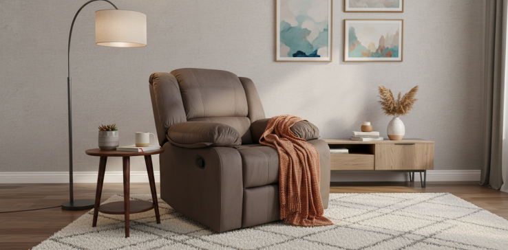 Sillón con Reclinable Atlanta Café