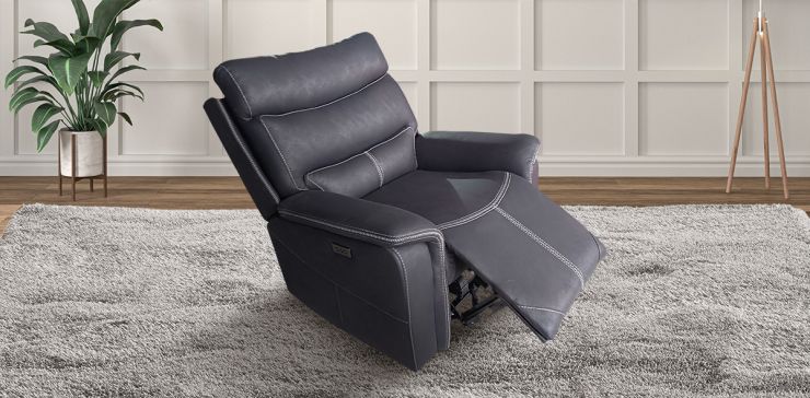 Sillón Reclinable Eléctrico Brisbane Negro