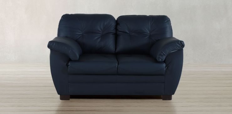 Sofá 2 Plazas de Piel Derby Tz Azul