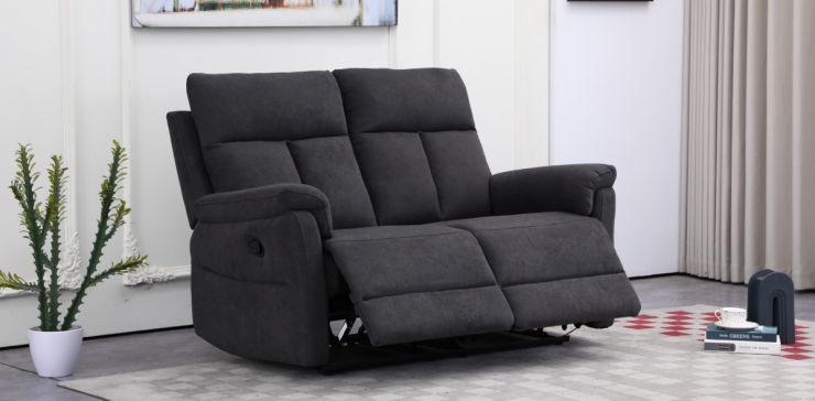 Sofá 2 Plazas con Reclinables Gwen Gris
