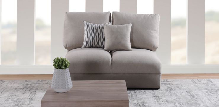 Sofá 2 Plazas sin Brazos Amira Beige