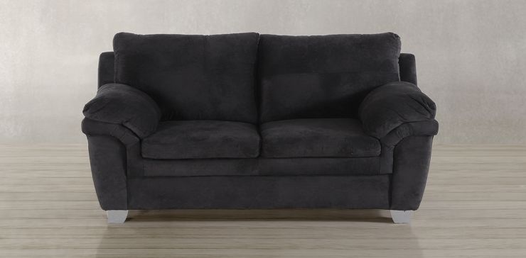 Sofá 2 Plazas de Microfibra Tennessee Negro