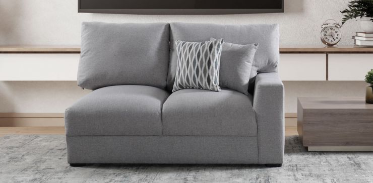 Sofá 2 Plazas Brazo Derecho Amira Gris