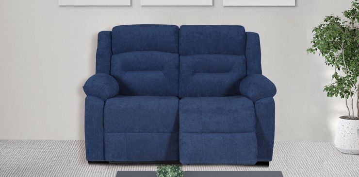 Sofá 2 Plazas con Reclinables Kaipu Azul