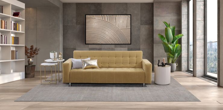 Sofá Cama Angelo Amarillo