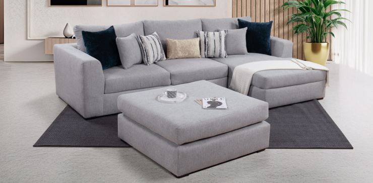 Ottoman Salinger Gris Claro