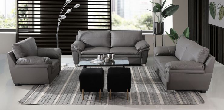 Sala Tennessee Gris 3 Piezas