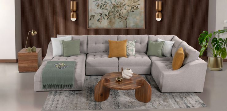 Sala Modular Zonet Beige 5 Piezas