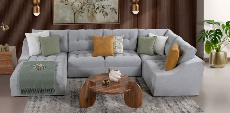 Sala Modular  Zonet Gris 5 Piezas