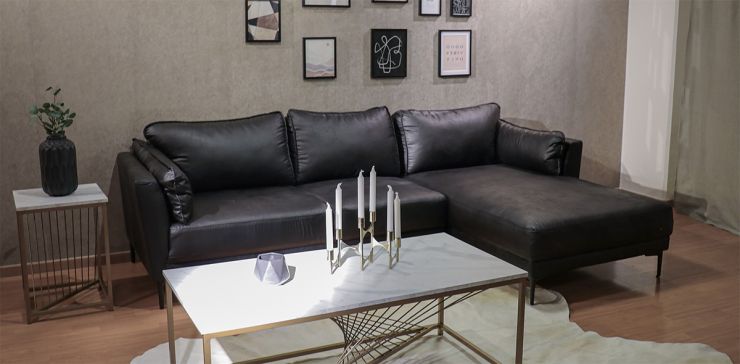 Sala en L Derecha Kubra Negro