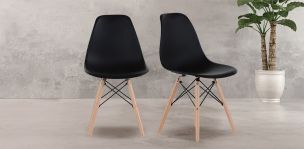 Juego de 2 Sillas Atlas In Negro