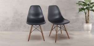 Juego de 2 Sillas Atlas Negro