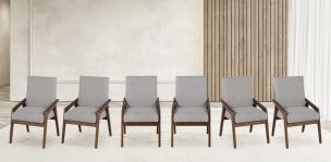 Juego de 6 Sillones Kansas Beige