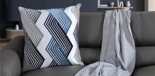 Cojín Decorativo Oolong Combinado Azul