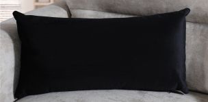 Cojín Decorativo 55 x 35 cm Holland Velvet Negro