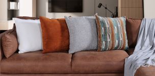 Paquete de 4 Cojines Decorativos Paleta Naranja