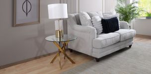 Mesa Lateral Cristal Loreta Dorado