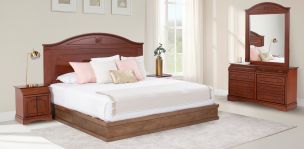 Recámara King Size Inglaterra Café 5 Piezas