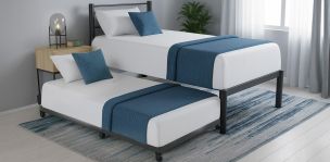 Cama Individual con Cama Baja Frida Gris