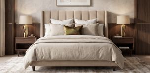 Cama Matrimonial Vittoria Hs Beige