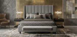 Cama Matrimonial Vittoria Hs Gris